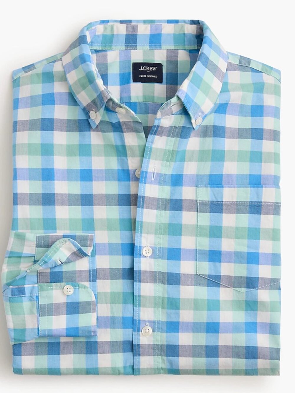 J Crew Classic-fit flex casual shirt Aventurine Bright Grott Medium NWT